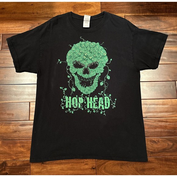 Weed Men's T-Shirt Pot Skull Face w/ Buds Large L Marijuana - Picture 1 of 10